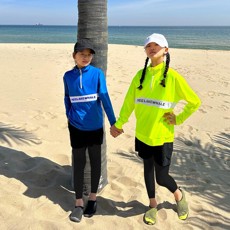 Rash Guard Long Sleeve - ثلاث قطع طويلة الأكمام النيون التستر