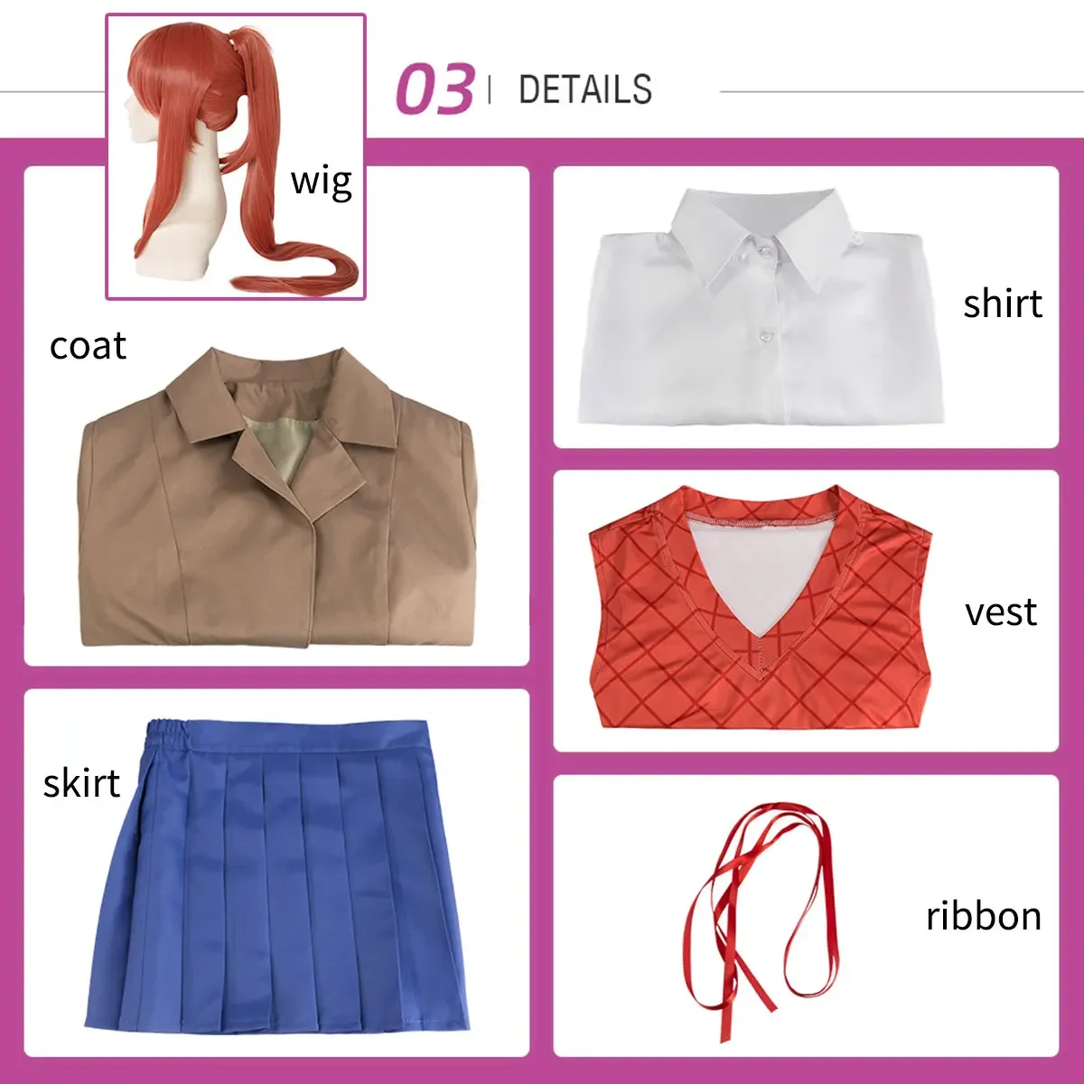 Summer Vacation Clothing Men - أزياء تنكرية لشخصية مونيكا من أنمي