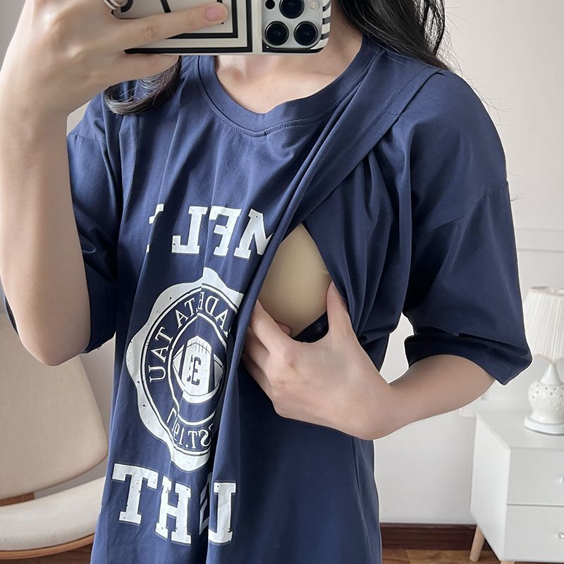 Summer Clothing Usa - فستان رضاعة للحوامل، قميص نوم طويل