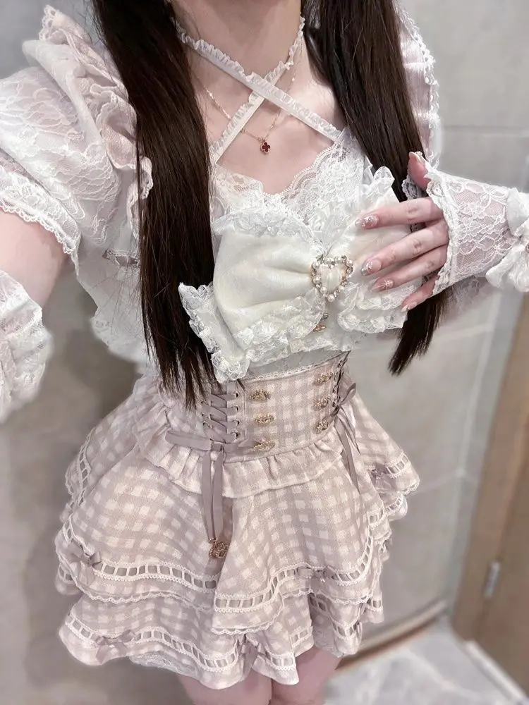 Summer Clothing Women Sale - الصيف اليابانية القوطية Y2k لوليتا القوس