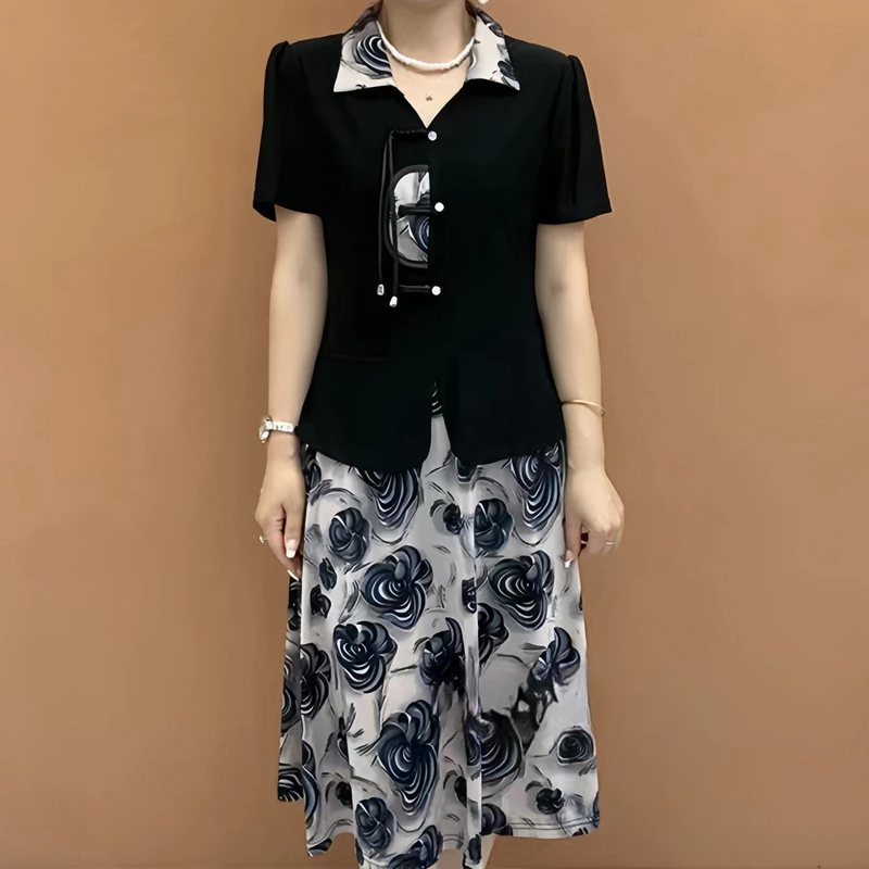 Summer Clothing Over 60 - فستان صيفي جديد على الطراز الصيني