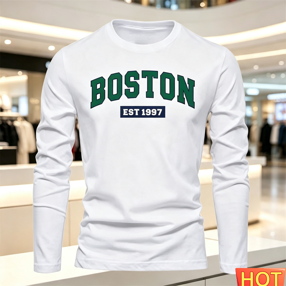 Summer Clothing Usa - تي شيرت رجالي بأكمام طويلة للخريف