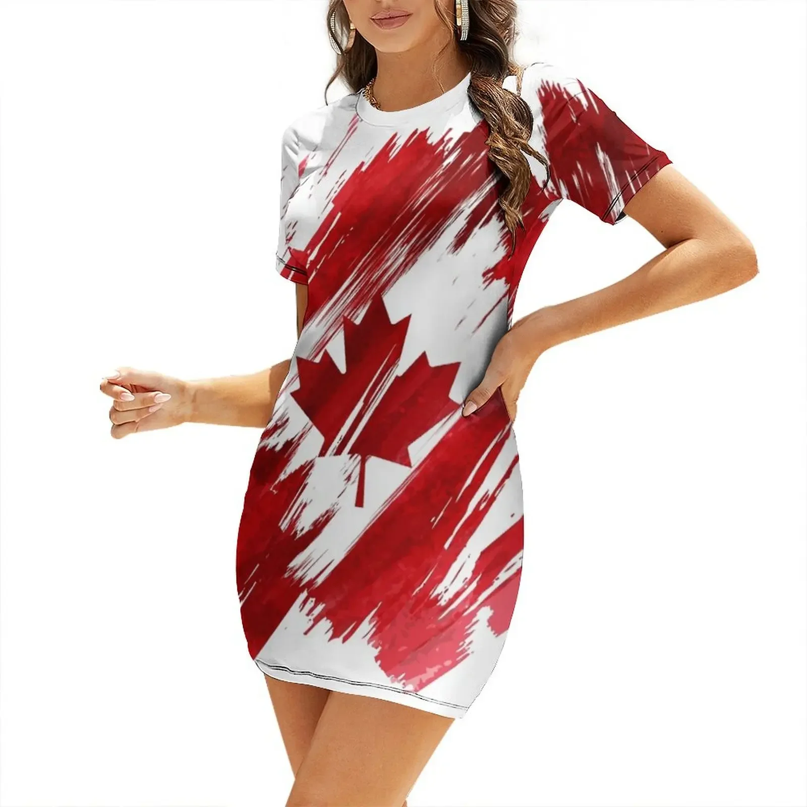 Summer Clothing Women Canada - فساتين سهرة أنيقة قصيرة الأكمام للنساء