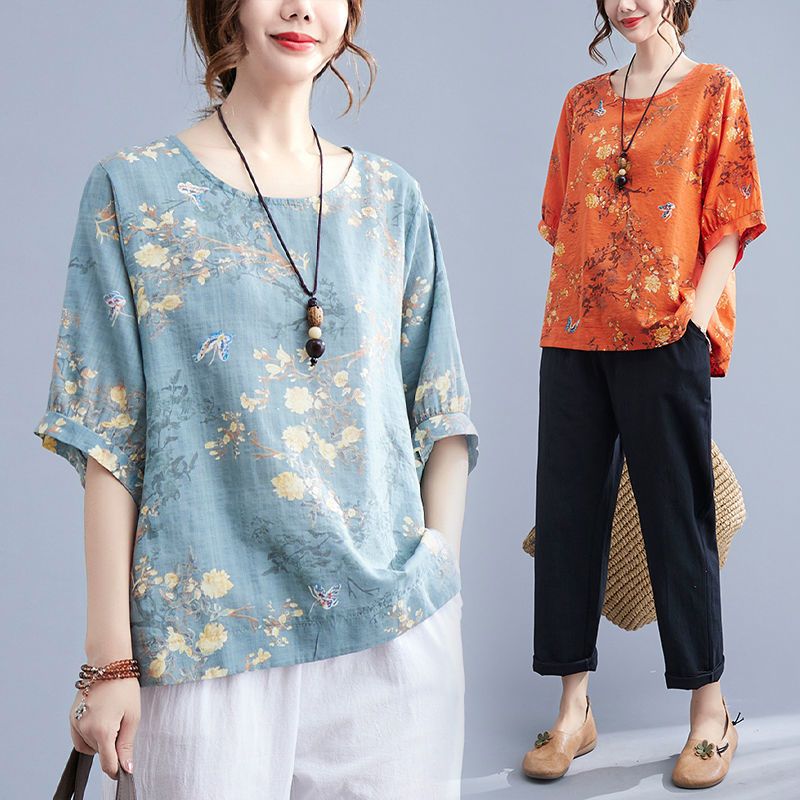 Summer Clothing Over 60 - تي شيرت نسائي صيفي جديد من