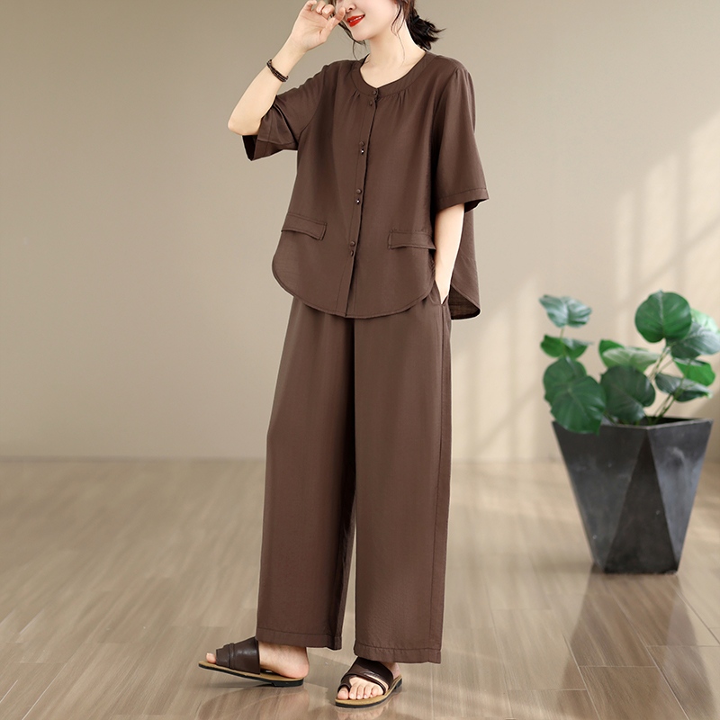 Summer Clothing Over 60 - طقم صيفي جديد من قطعتين من