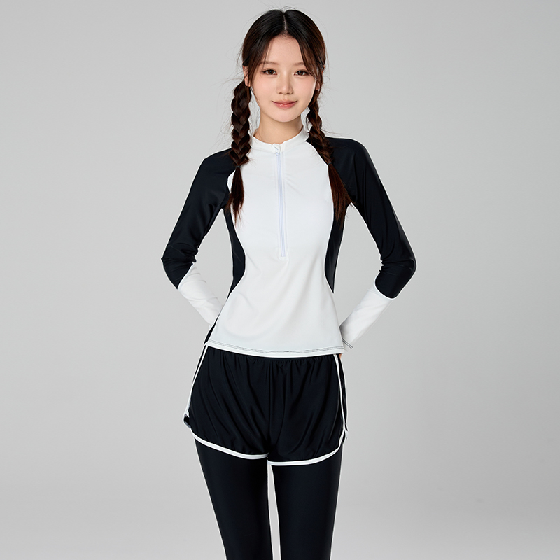 Rash Guard Long Sleeve - ملابس سباحة إسلامية للبنات بأكمام طويلة،