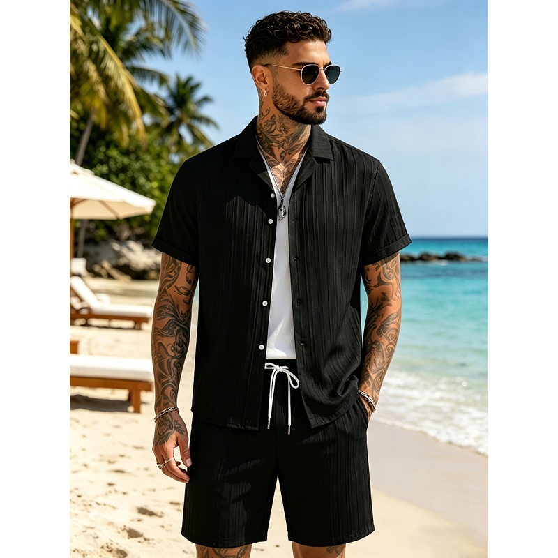 Summer Light Clothing - طقم بدلة صيفية غير رسمية للرجال،