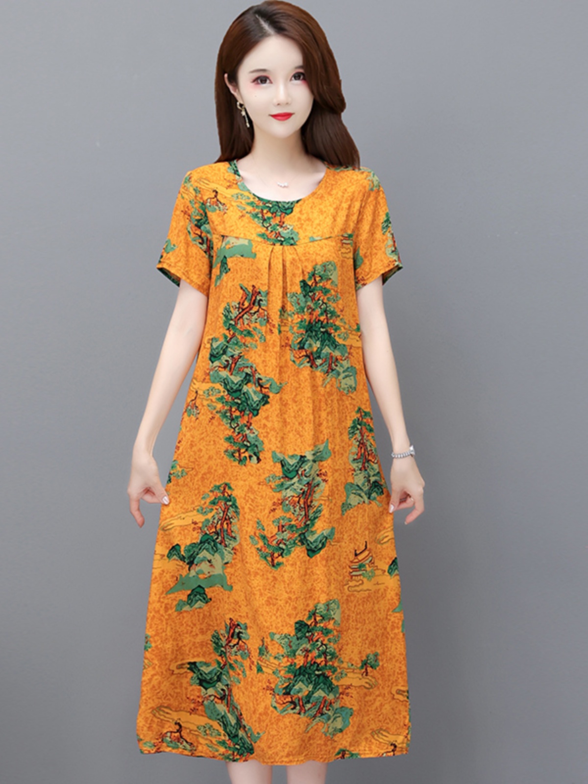 Summer Clothing Over 60 - فستان صيفي جديد بمقاسات كبيرة، فضفاض،