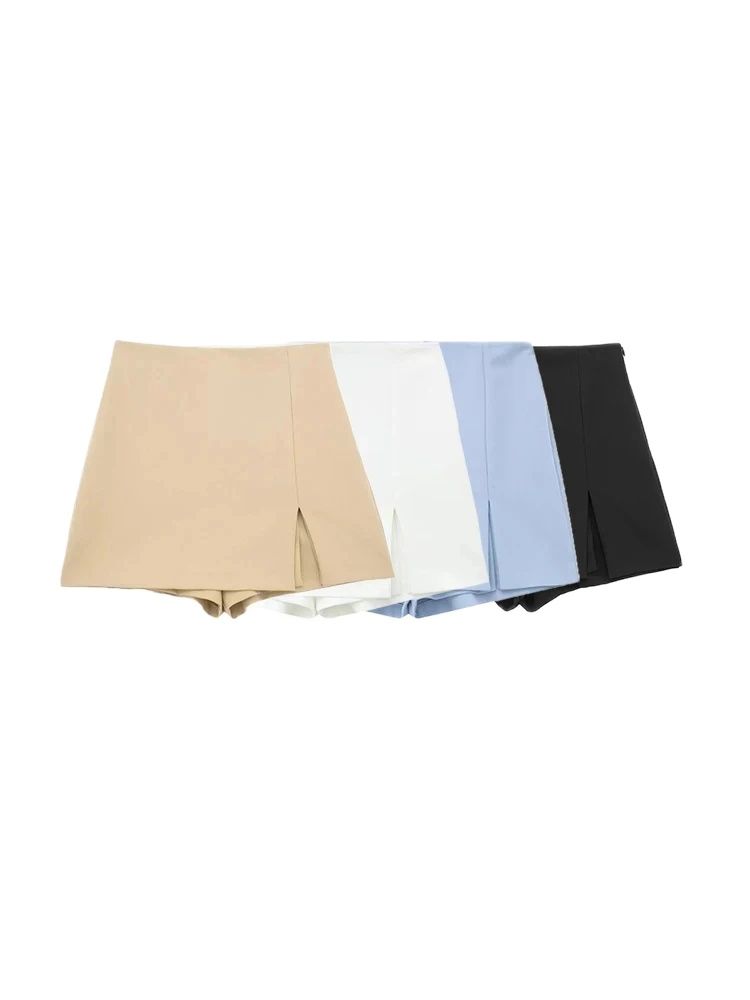 Summer Zara - تنانير شورت نسائية بفتحة أمامية مع