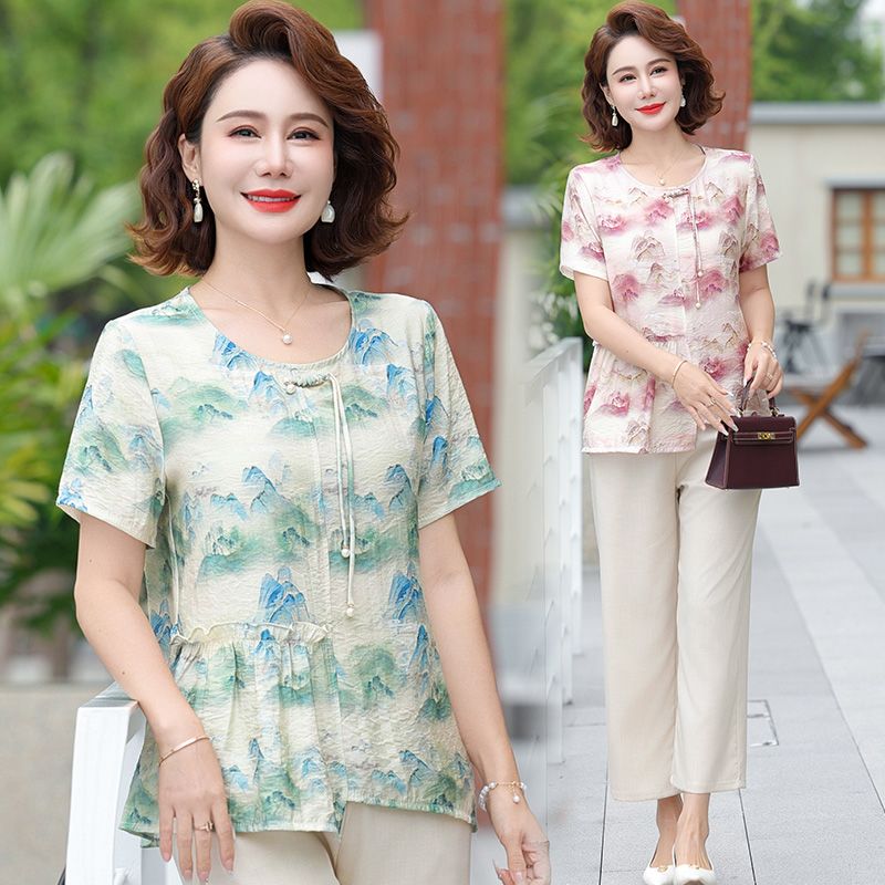 بلوزة شيفون صيفية فضفاضة بأكما - مراجعة Summer Clothing Over 60 وسعره