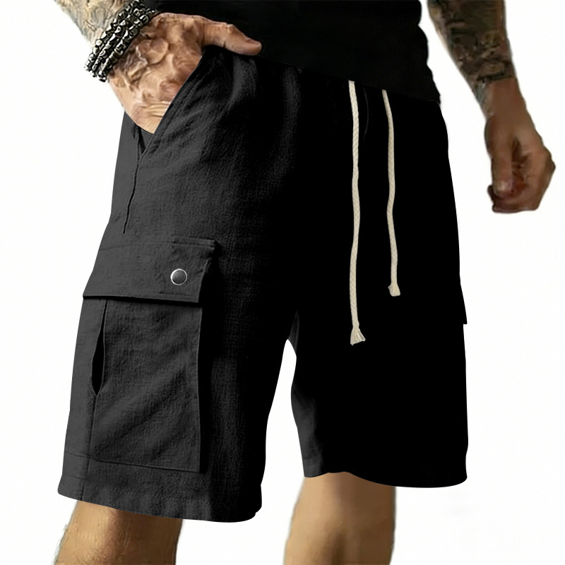 شورتات رجالية متعددة الجيوب بت - مراجعة Linen Shorts Men وسعره