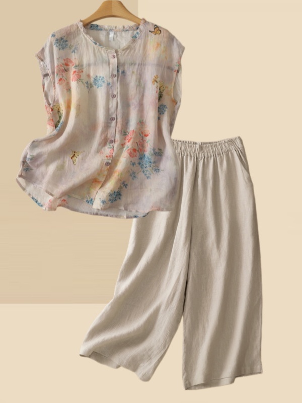قميص صيفي من القطن والكتان بطب - مراجعة Summer Clothing Over 60 وسعره