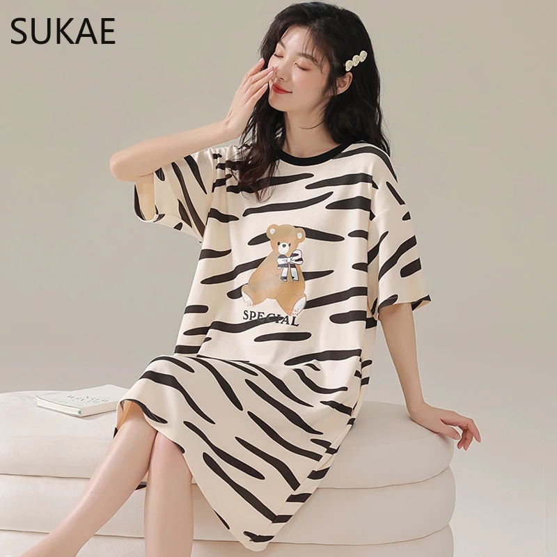 ثوب نوم نسائي بأكمام قصيرة ورق - مراجعة Summer Upf Clothing وسعره