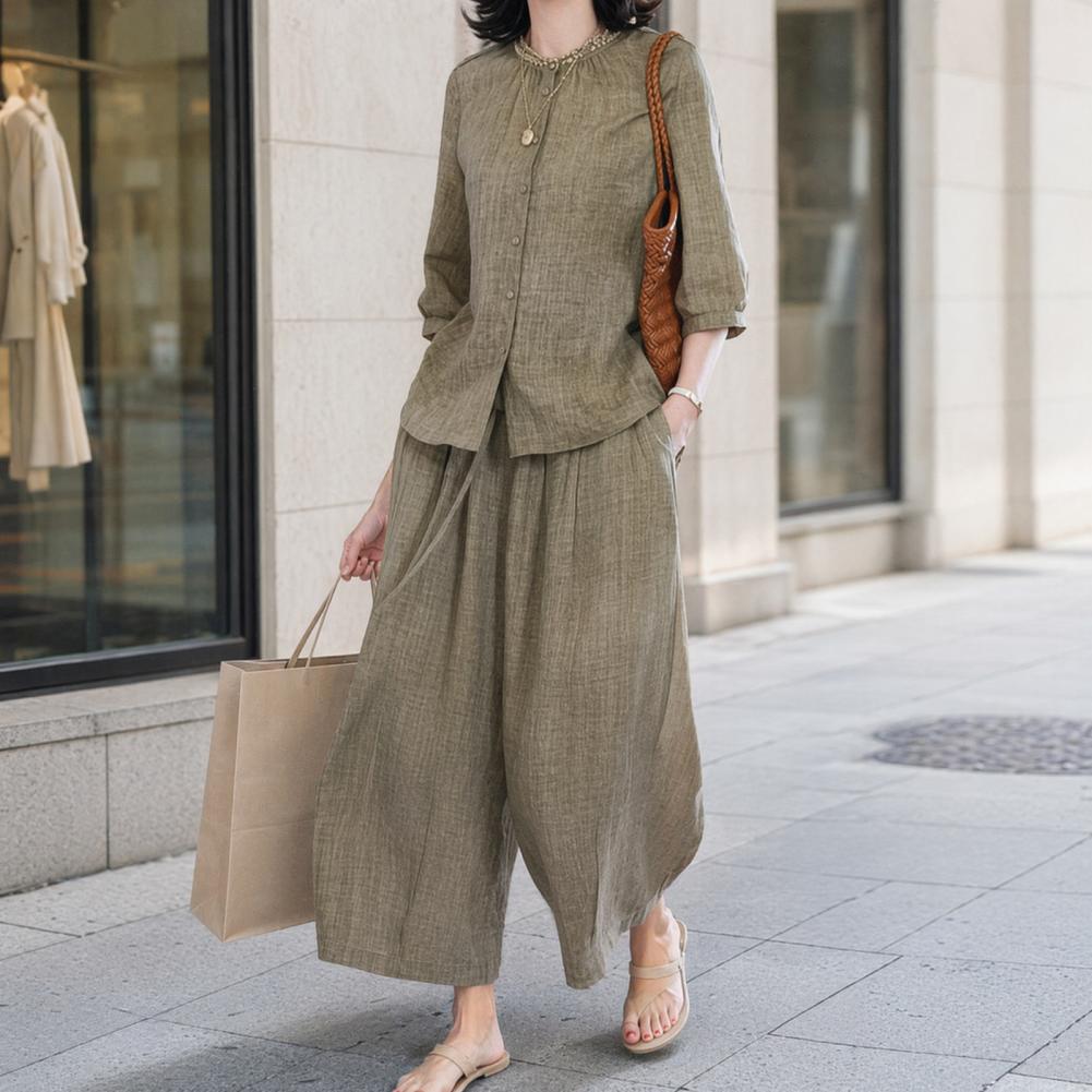 طقم نسائي كاجوال مقاس كبير 202 - مراجعة Linen Shorts Men وسعره