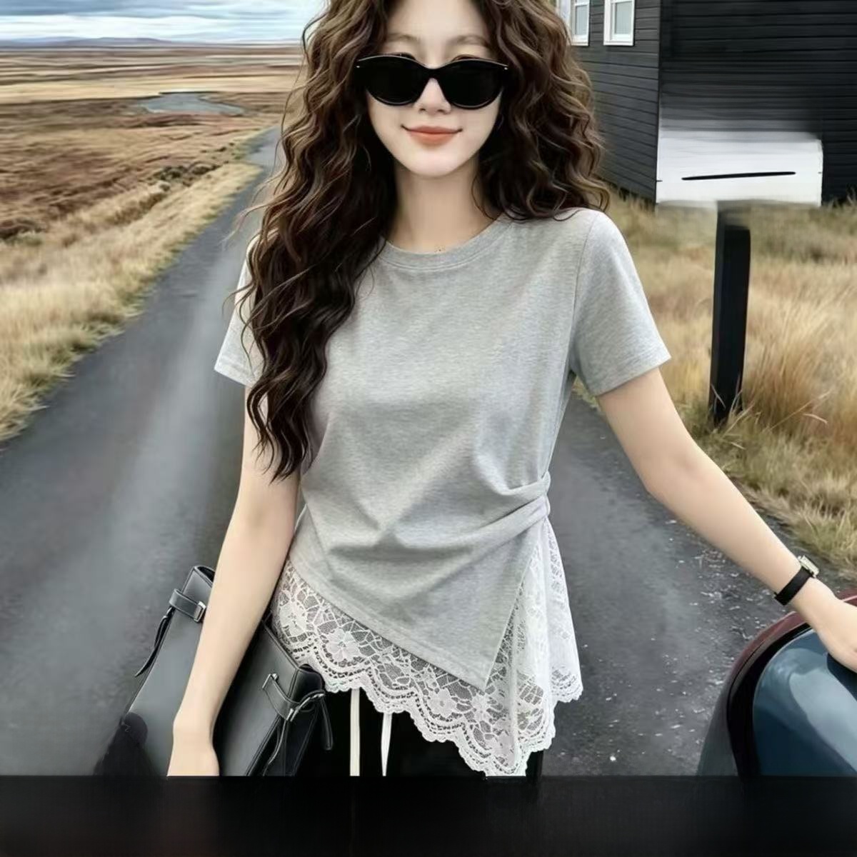 بلوزة نسائية صيفية بأكمام قصير - مراجعة Summer Clothing For Teens وسعره