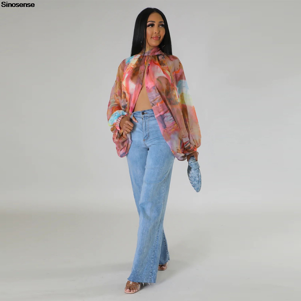 بلوزات شيفون نسائية مثيرة شفاف - مراجعة Tie Front Shirt وسعره