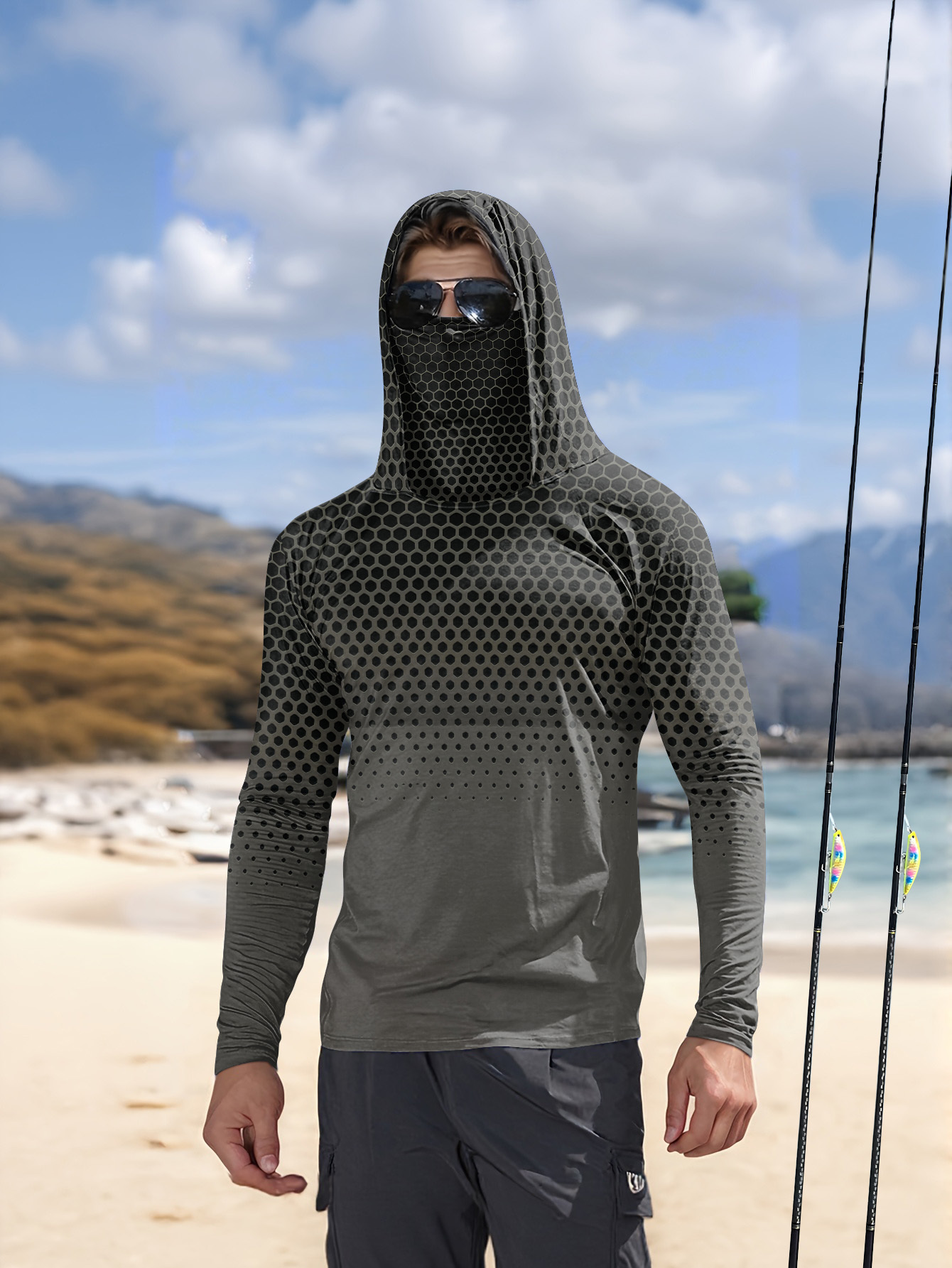 قميص صيد رجالي بغطاء للرأس بأك - مراجعة Summer Clothing Usa وسعره