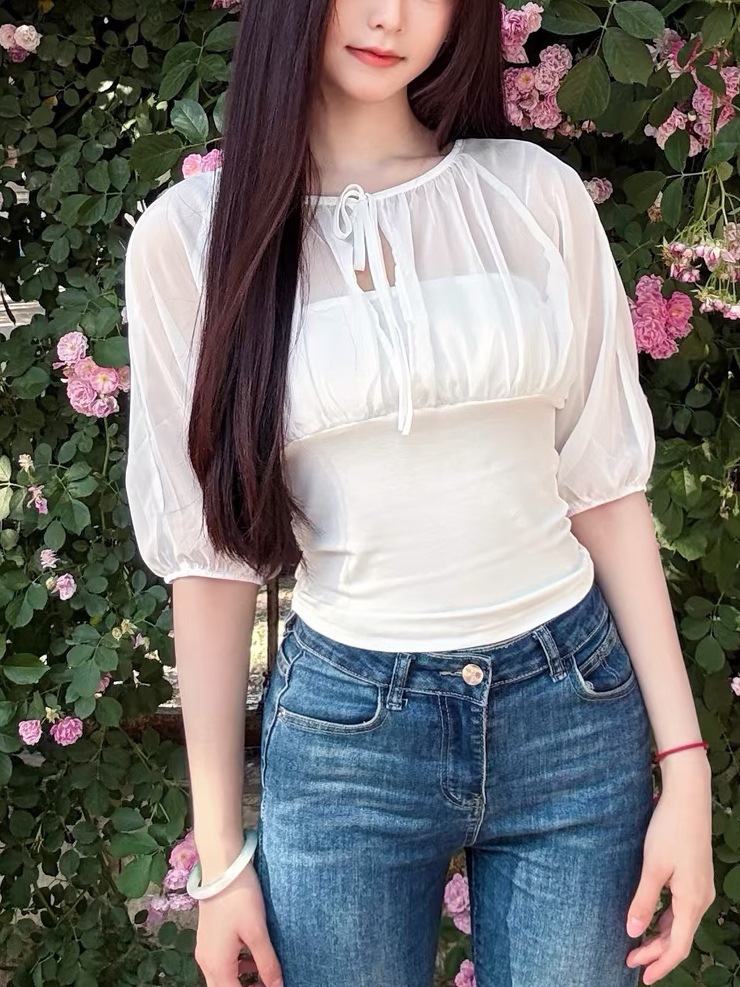 بلوزة من الحرير التوتي بأكمام  - مراجعة Summer Clothing Usa وسعره