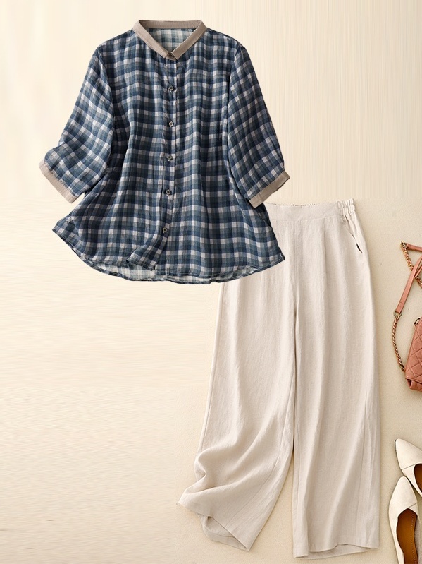 طقم قطن وكتان صيفي بقصة ضيقة و - مراجعة Summer Clothing Over 60 وسعره