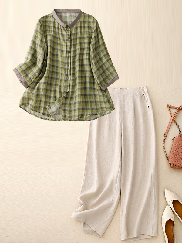 طقم قطن وكتان صيفي بقصة ضيقة و - مراجعة Summer Clothing Over 60 وسعره