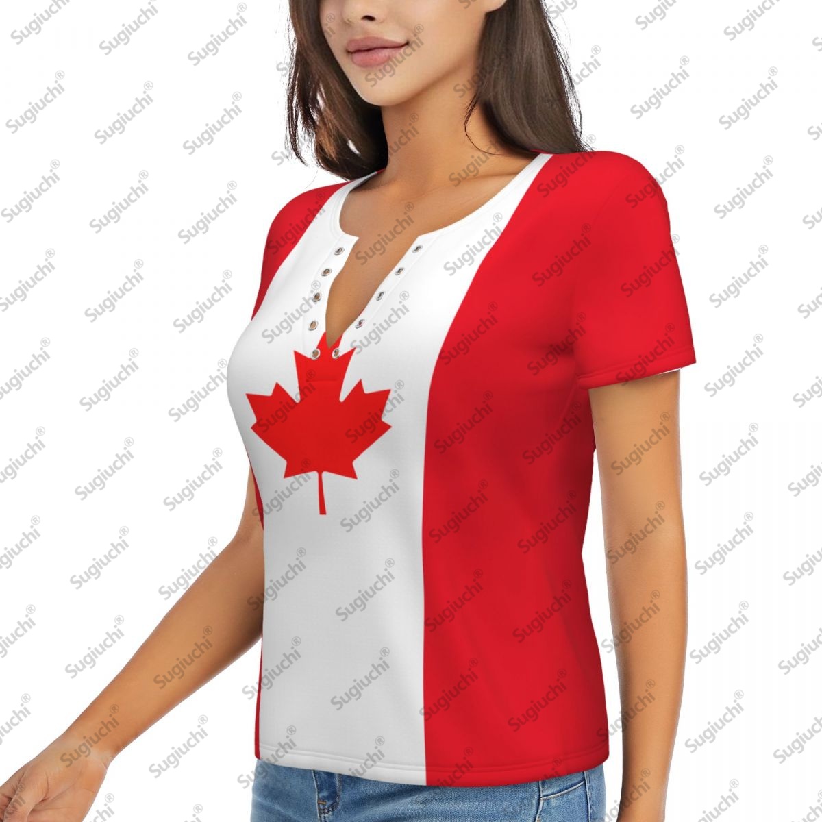 2025 كندا العلم مثير العميق ال - مراجعة Summer Clothing Women Canada وسعره