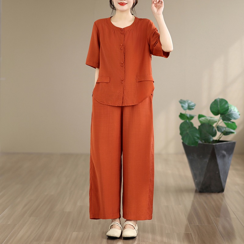 طقم صيفي جديد من قطعتين من الق - مراجعة Summer Clothing Over 60 وسعره