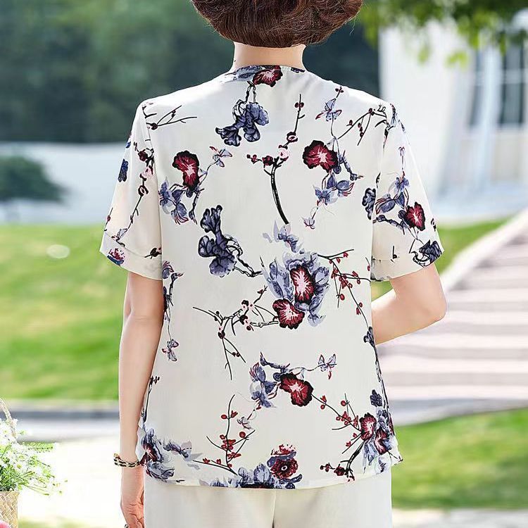 بلوزة شيفون فضفاضة بأكمام قصير - مراجعة Summer Clothing Over 60 وسعره