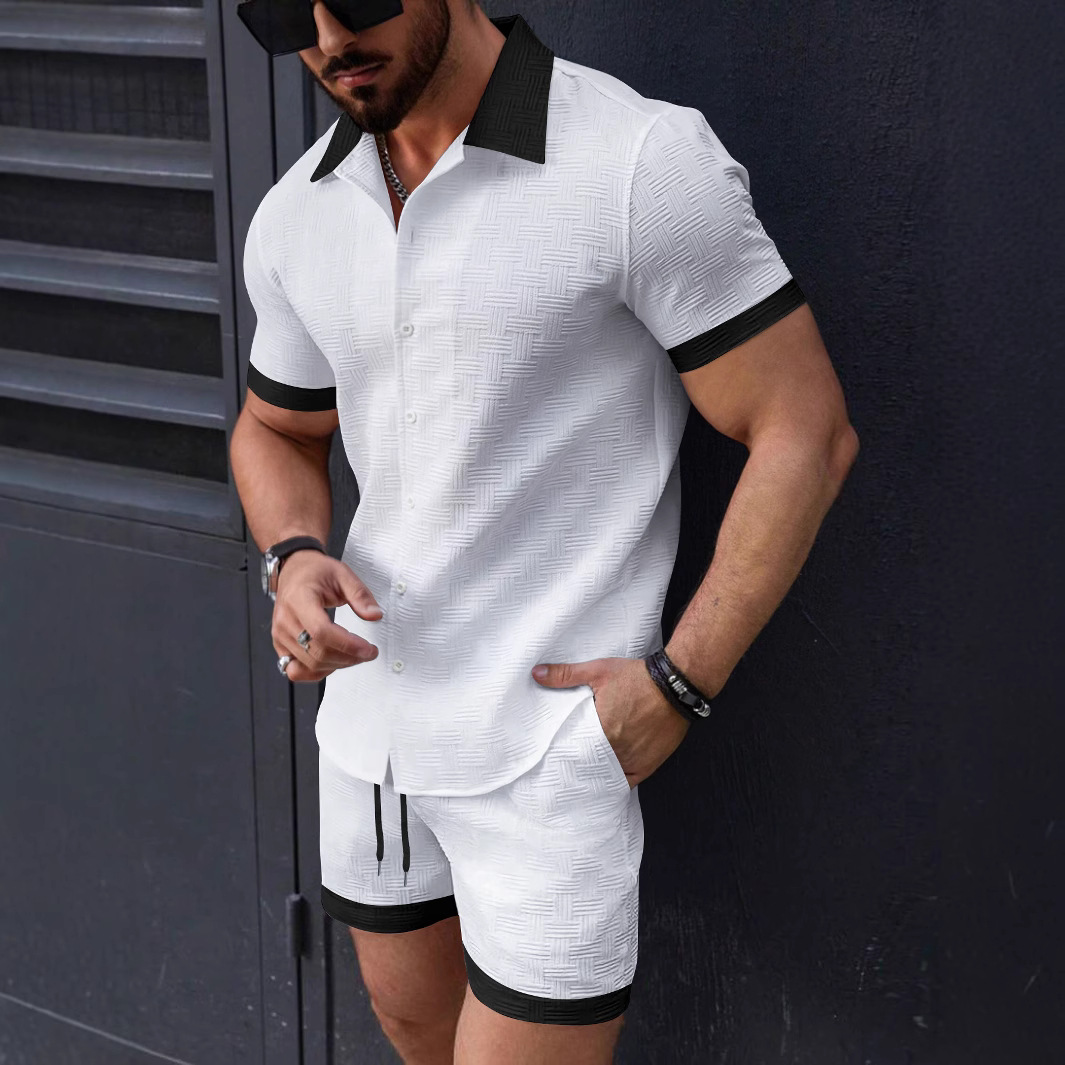 طقم ملابس رجالي عصري من قطعتين - مراجعة Linen Shorts Men وسعره