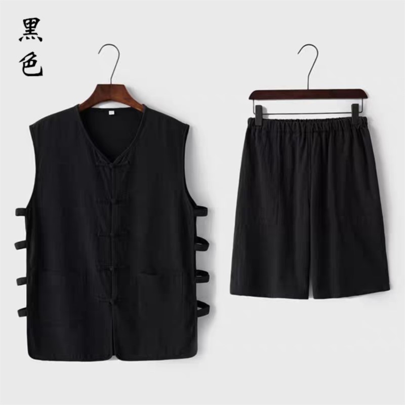  ﻿ طقم صيفي رقيق من القطن وال - مراجعة Linen Shorts Men وسعره