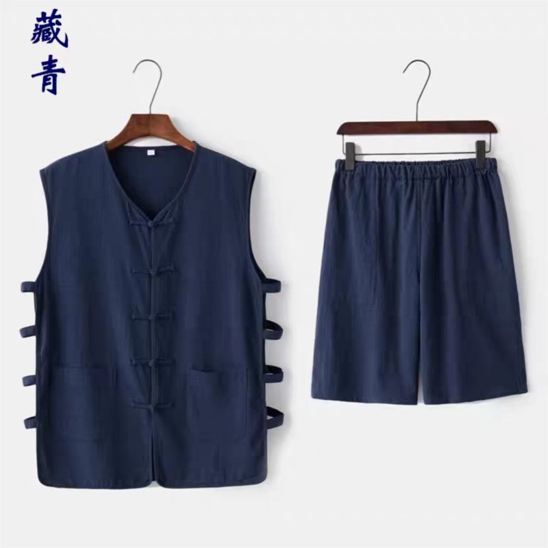  ﻿ طقم صيفي رقيق من القطن وال - مراجعة Linen Shorts Men وسعره