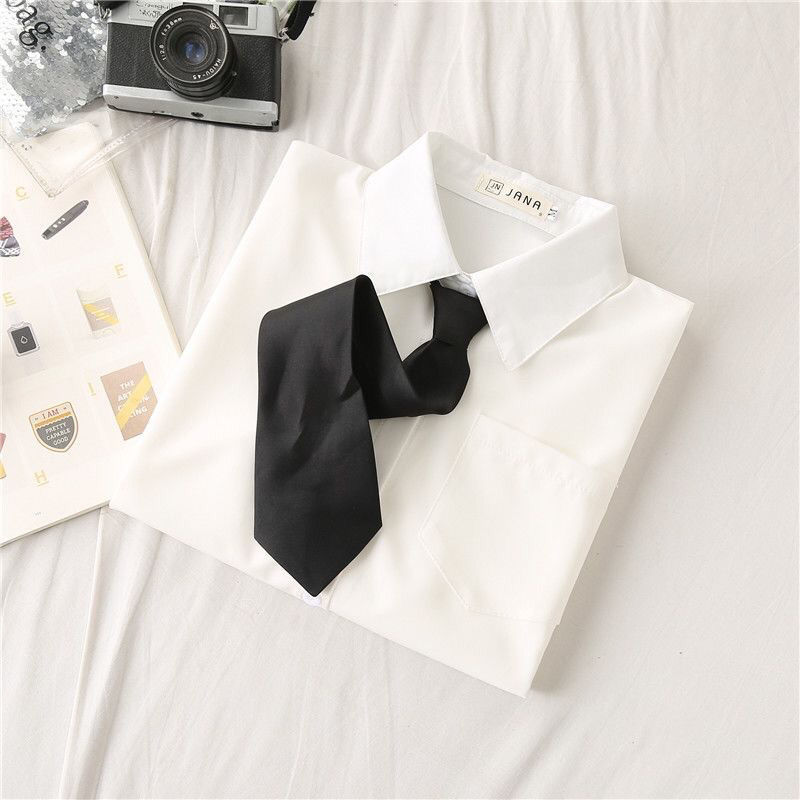 قمصان مدرسية بيضاء للنساء موضة - مراجعة Tie Front Shirt وسعره