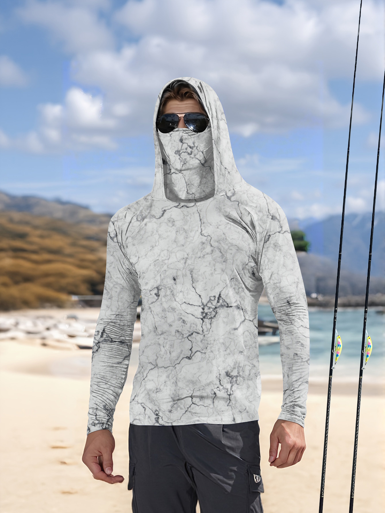 قميص صيد رجالي بغطاء للرأس بأك - مراجعة Summer Clothing Usa وسعره