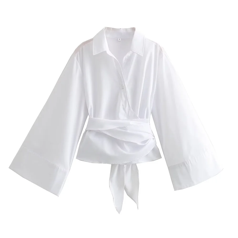قميص بوبلين مزدوج الصدر للنساء - مراجعة Tie Front Shirt وسعره