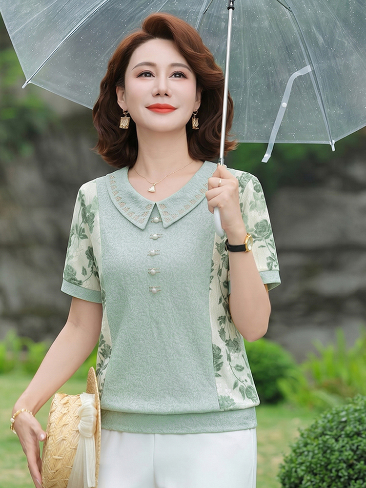 تي شيرت نسائي صيفي جديد بقصة ف - مراجعة Summer Clothing Over 60 وسعره
