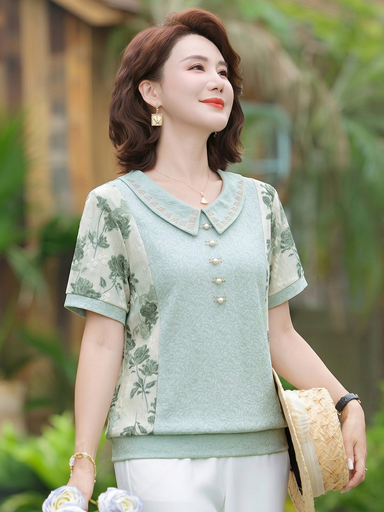 تي شيرت نسائي صيفي جديد بقصة ف - مراجعة Summer Clothing Over 60 وسعره