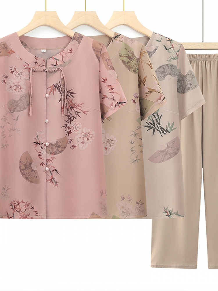 طقم صيفي عصري من قطعتين بأكمام - مراجعة Summer Clothing Over 60 وسعره